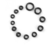 Set 225 garnituri din cauciuc, Tagred, cu 18 dimensiuni diferite intre 3 mm - 22 mm.
