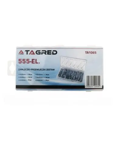 Set stifturi drepte, Tagred, din otel, 555 piese