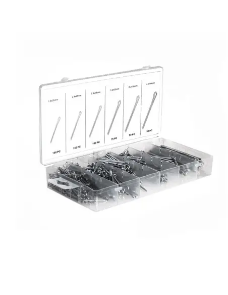 Set stifturi drepte, Tagred, din otel, 555 piese