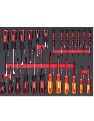 Dulap metalic echipat cu scule, profesional, Tagred, mobil, cu 7 sertare si 306 piese.