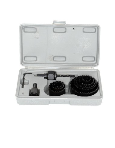 Set carote, Tagred, lemn, 19-64 mm, adaptor si cheie incluse, 11 piese