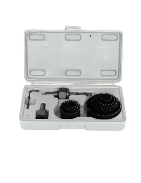 Set carote, Tagred, lemn, 19-64 mm, adaptor si cheie incluse, 11 piese Set carote, Tagred, lemn, 19-64 mm, adaptor si cheie incluse, 11 piese