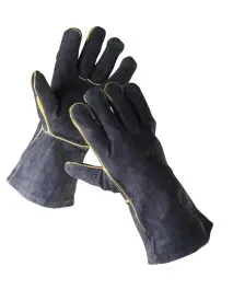 SANDPIPER - Manusi de sudor din piele spalt, negre