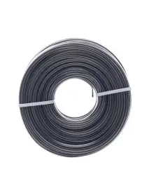 Fir motocoasa/trimmer, Tagred, patrat, 2.4 mm x 50 m, insertie otel, gri