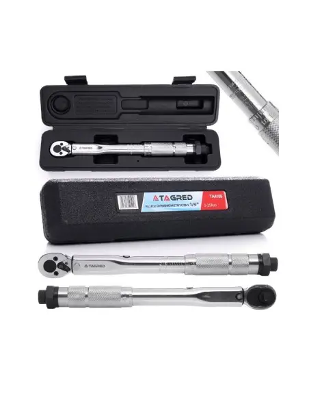 Cheie dinamometrica cu blocaj, Tagerd, prindere 1/4", cu domeniu de masurare 5-25 Nm. Cheie dinamometrica cu blocaj, Tagerd, prindere 1/4", cu domeniu de masurare 5-25 Nm.