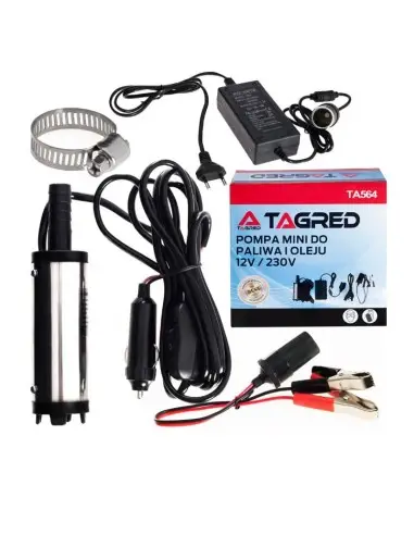 Pompa electrica auto submersibila, pentru transfer combustibil, ulei si alte lichide, cu alimentare de 12 V.