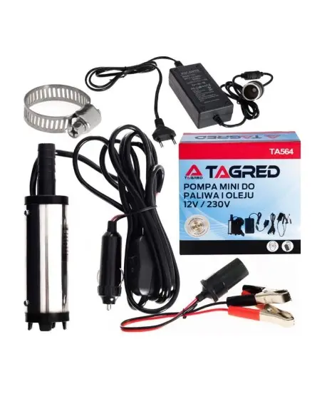 Pompa electrica auto submersibila, pentru transfer combustibil, ulei si alte lichide, cu alimentare de 12 V.