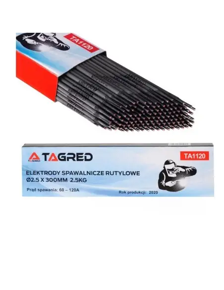 Electrozi pentru sudura rutilici, Tagred, 2,5x 300 mm, 2.5 kg. Electrozi pentru sudura rutilici, Tagred, 2,5x 300 mm, 2.5 kg.