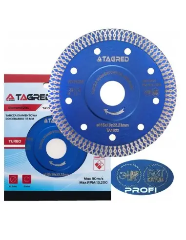 Disc diamantat, Tagred, 115 mm, pentru placi ceramice Disc diamantat, Tagred, 115 mm, pentru placi ceramice