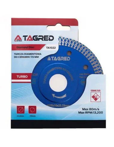 Disc diamantat, Tagred, 115 mm, pentru placi ceramice Disc diamantat, Tagred, 115 mm, pentru placi ceramice