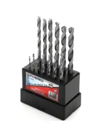 Set 13 burghie cilindrice, pentru metal, cu diametre intre 2.0 - 8.0 mm, concepute din otel HSS.