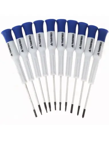 Set 18 surubelnite cu varf plat, Phillips si TORX, fabricate din otel Cr-V.