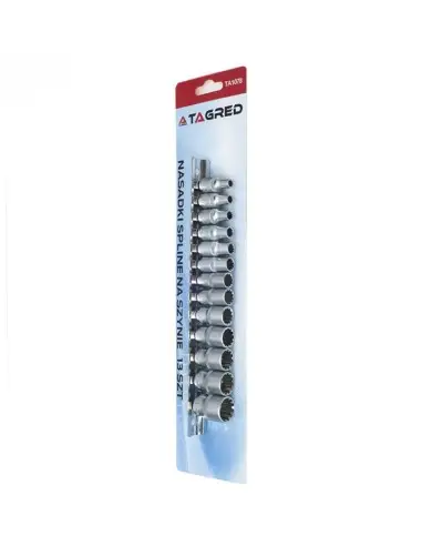 Set 13 chei tubulare, cu profil 1/4'', utilizate pentru strangerea sau slabirea suruburilor Torx, Spline.