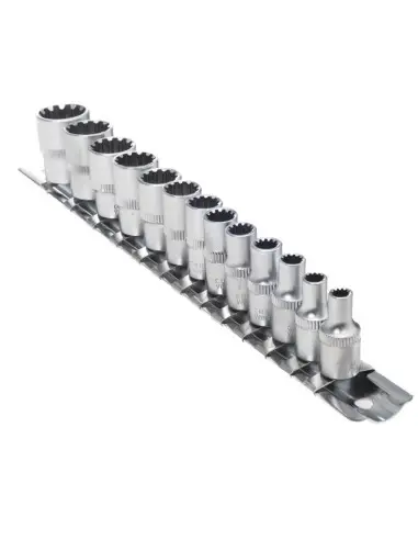 Set 13 chei tubulare, cu profil 1/4'', utilizate pentru strangerea sau slabirea suruburilor Torx, Spline.