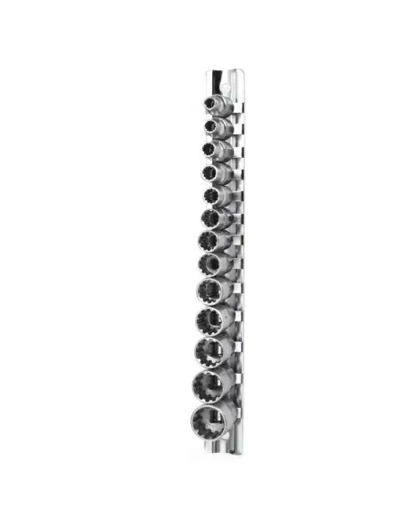 Set 13 chei tubulare, cu profil 1/4'', utilizate pentru strangerea sau slabirea suruburilor Torx, Spline.