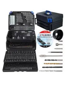 Trusa burghie, biti, carote, spirale, Tagred, otel Cr-V, 300 piese