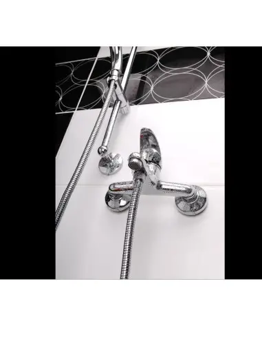 Baterie baie, Extol, pentru cada sau dus, cadru 9 cm, 150mm, crom