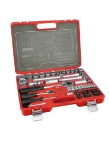 Trusa scule, Extol, chei, biti, surubelnite cu clichet 1/4 ", 1/2", 75 piese, 6521