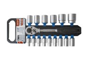 Set cheie cu clichet, 1/2 ", Extol Premium, si capete chei tubulare, 16 piese