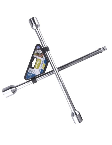 Cheie pentru roti in cruce, Extol, 17 - 19 - 21 mm, 1/2"