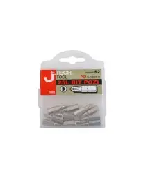 Set 10 biti Extol, in cruce, PZ 0 x 25 mm 1/4", CR-MoV