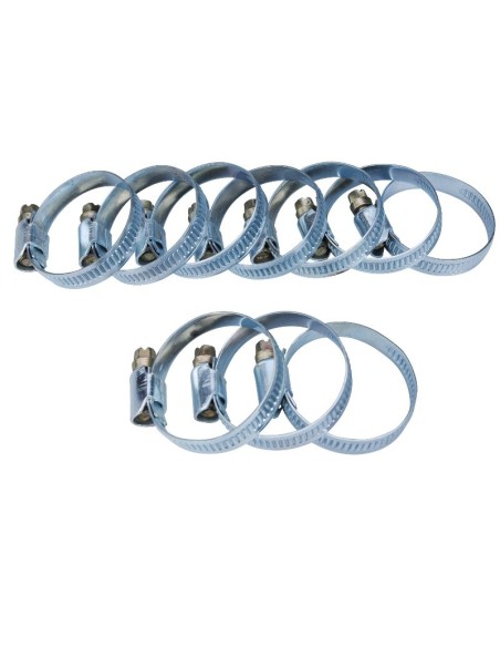 Set 10 coliere pentru furtun, Extol, inox, 25 - 40 mm Set 10 coliere pentru furtun, Extol, inox, 25 - 40 mm