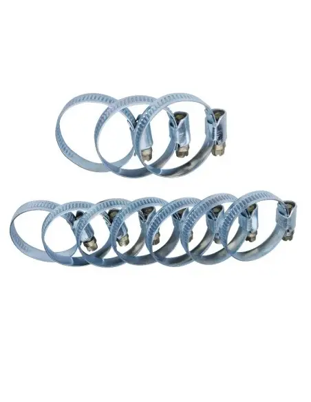 Set 10 coliere pentru furtun, Extol, inox, 25 - 40 mm Set 10 coliere pentru furtun, Extol, inox, 25 - 40 mm