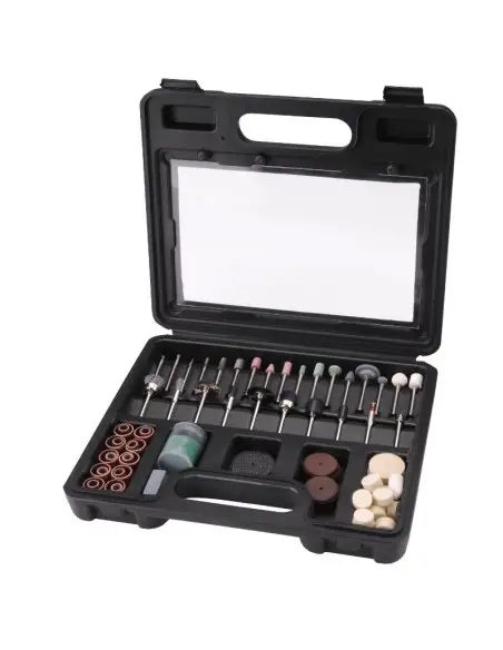 Set de 100 accesorii pentru polizor drept, Extol, 3,2 ax 3,2 mm Set de 100 accesorii pentru polizor drept, Extol, 3,2 ax 3,2 mm