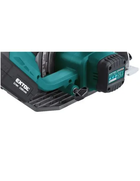 Fierastrau circular fara fir Extol, cu baterie 20 V Li-ion, 2000 mAh