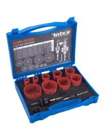 Set 9 carote universale, Extol, 9 diametre O 19-64 mm, HSS / Bi-metal