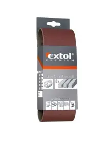 Set 3 benzi circulare abrazive, Extol, 75 x 533 mm, P80