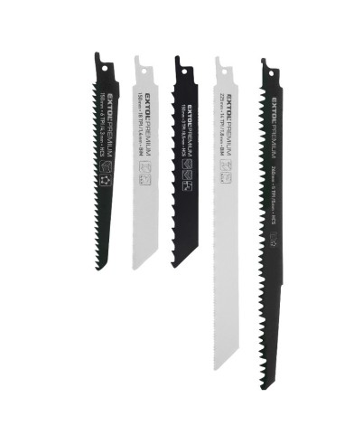 Set 5 lame ferastrau vertical, mix, Extol Premium, Bi-metal, HCS Set 5 lame ferastrau vertical, mix, Extol Premium, Bi-metal, HCS