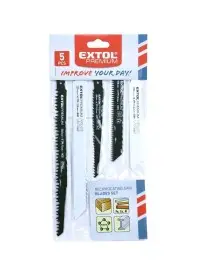 Set 5 lame ferastrau vertical, mix, Extol Premium, Bi-metal, HCS