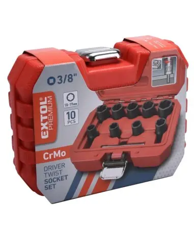 Trusa adaptoare de impact 3 / 8 ", Extol Premium, 10 - 19 mm, CrMo Trusa adaptoare de impact 3 / 8 ", Extol Premium, 10 - 19 mm, CrMo
