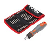 Set surubelnita cu clichet 1/4" si biti Extol, 3 - 65 mm, 25 piese