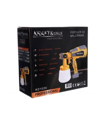 Pistol de vopsit electric, Kraft&Dele, 500 W, 1000 ml, 1650 l/min