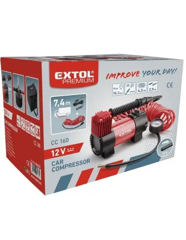 Compresor auto, Extol Premium, 12 V, 10.3 bar