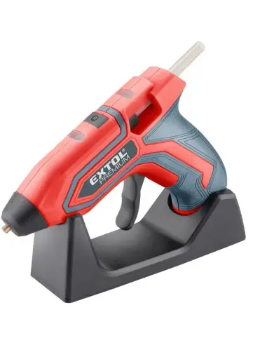 Pistol lipit, Extol Premium, cu topire la cald, 4 V Li-ion, 1500 mAh
