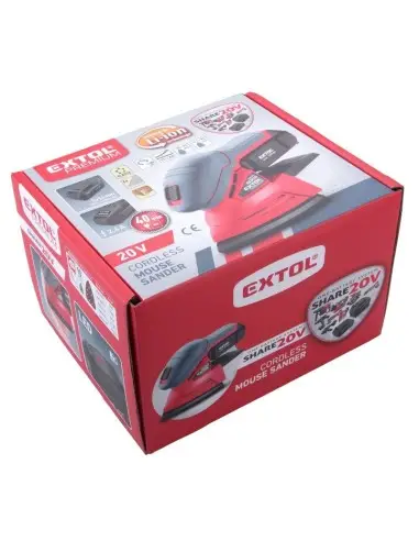 Slefuitor unghiular, Extol Premium, SHARE20V, Li-ion, fara baterii si incarcator