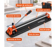Masina pentru taiat faianta si gresie, Kraft&Dele, manuala, 600 mm, grosime 10 mm, KD11948
