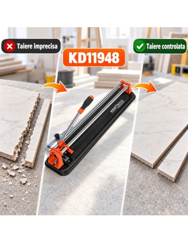 Masina pentru taiat faianta si gresie, Kraft&Dele, manuala, 600 mm, grosime 10 mm, KD11948