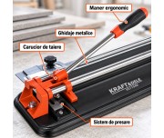 Masina pentru taiat faianta si gresie, Kraft&Dele, manuala, 600 mm, grosime 10 mm, KD11948