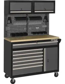 Mobilier pentru atelier, Kraft&Dele, 6 sertare, 2 dulapuri superioare, 145 cm, KD5864