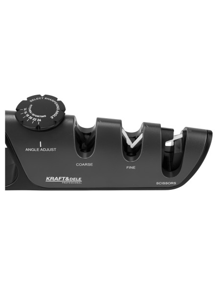 Ascutitor cutite si foarfece, Kraft&Dele, 3 in 1, unghi reglabil 14-24 grade, KD12696