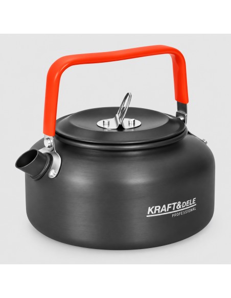 Set vase si tacamuri camping, Kraft&Dele, 14 piese, fierbator 0.8 L, KD4403