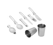 Set vase si tacamuri camping, Kraft&Dele, 14 piese, fierbator 0.8 L, KD4403