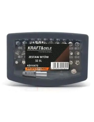 Set biti cu adaptor, Kraft&Dele, 25 mm, 32 piese