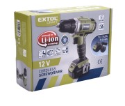 Bormasina fara fir, Extol, 12 V Li-ion, 1300 mAh, 18 Nm, 1 kg