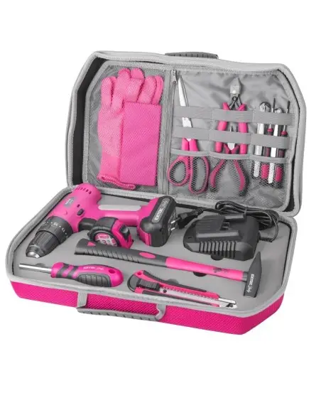 Trusa bormasina cu 24 de accesorii, Extol, 12 V Li-ion, 2000 mAh, 30 Nm