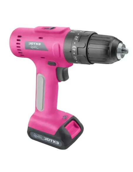 Trusa bormasina cu 24 de accesorii, Extol, 12 V Li-ion, 2000 mAh, 30 Nm